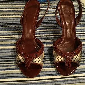 Vintage Burberry peep toe sz 37